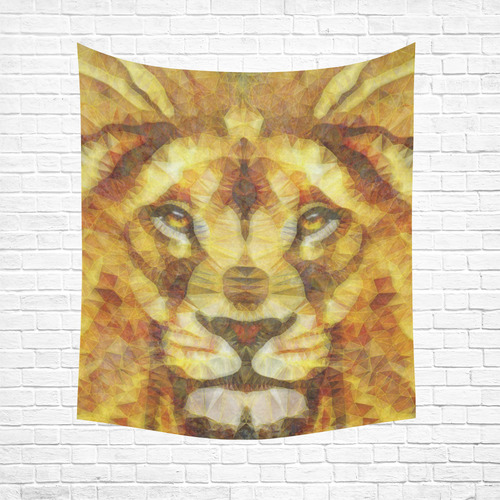 lion Cotton Linen Wall Tapestry 51"x 60"