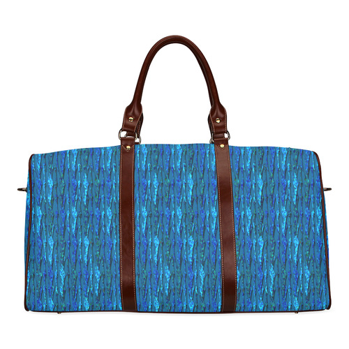 Abstract Scales of Blue Strands Waterproof Travel Bag/Small (Model 1639)