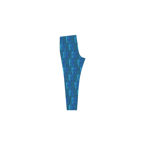 Abstract Scales of Blue Strands Cassandra Women's Leggings (Model L01)