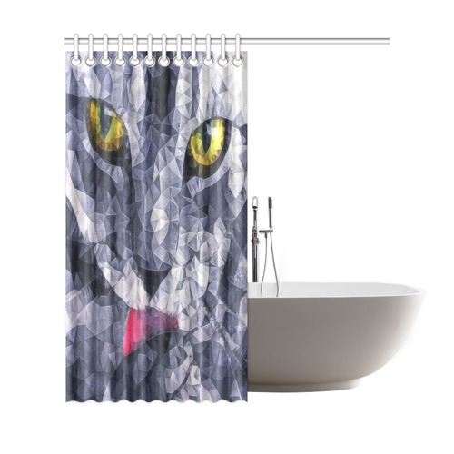 cat tongue Shower Curtain 69"x72"