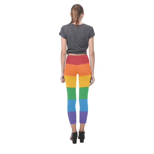 Rainbow Pride Flag Capri Legging (Model L02)