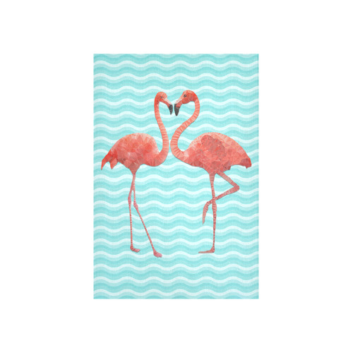 flamingo love Cotton Linen Wall Tapestry 40"x 60"