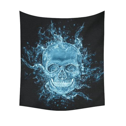 glowing skull Cotton Linen Wall Tapestry 51"x 60"