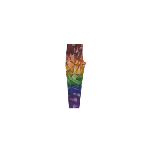 Abstract Rainbow Flag Capri Legging (Model L02)