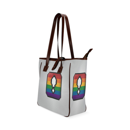 Pixel Rainbow Exclamation Point "!" Box Classic Tote Bag (Model 1644)