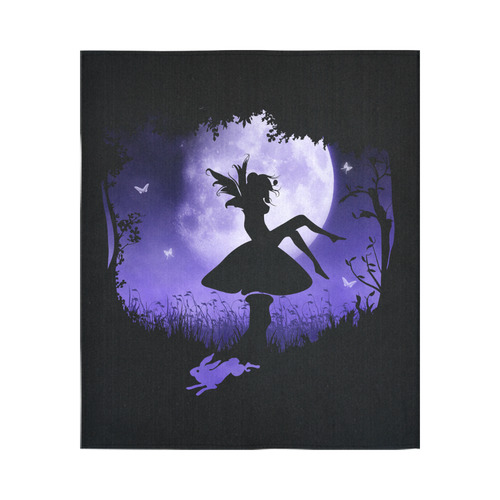 fairy in the moonlight Cotton Linen Wall Tapestry 51"x 60"