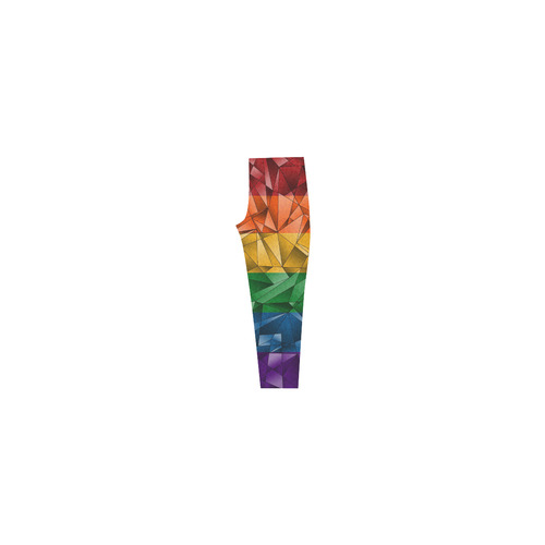Abstract Lines Rainbow Flag Capri Legging (Model L02)