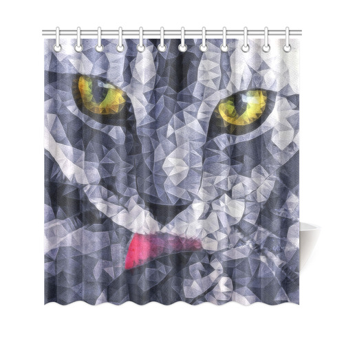 cat tongue Shower Curtain 69"x72"