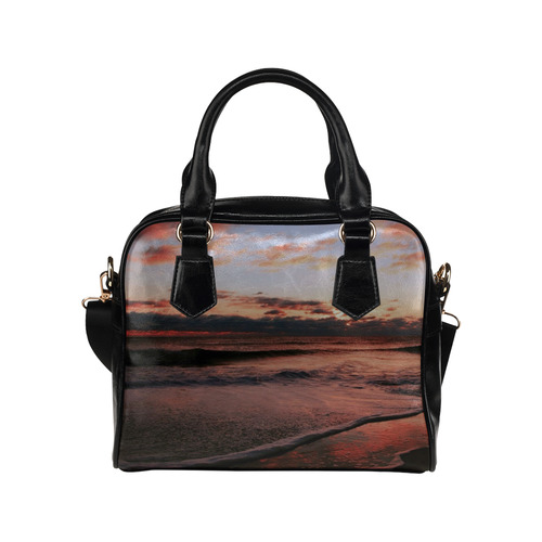 Stunning sunset on the beach 1 Shoulder Handbag (Model 1634)