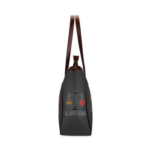 All Love is Equal with Rainbow Heart Classic Tote Bag (Model 1644)