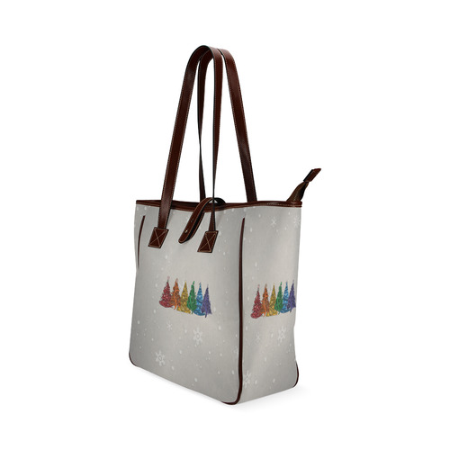 Rainbow Christmas Trees Classic Tote Bag (Model 1644)