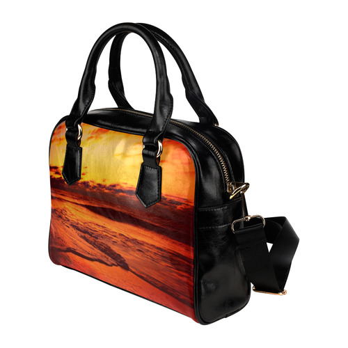 Stunning sunset on the beach 2 Shoulder Handbag (Model 1634)