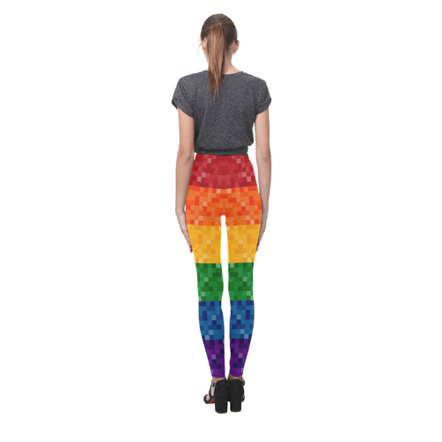 Rainbow Pixel Flag Cassandra Women's Leggings (Model L01)