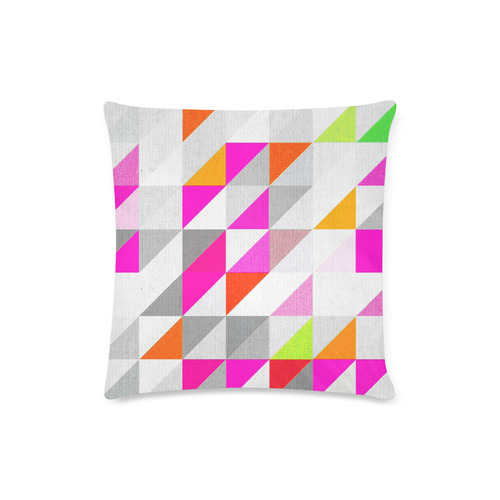 Hex Geometric Pattern Custom Zippered Pillow Case 16"x16"(Twin Sides)