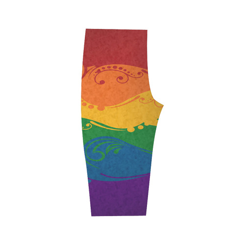 Ornamental Rainbow Flag Hestia Cropped Leggings (Model L03)