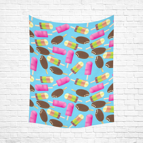 icecream Cotton Linen Wall Tapestry 60"x 80"