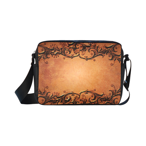 Decorative vintage design and floral elements Classic Cross-body Nylon Bags (Model 1632)