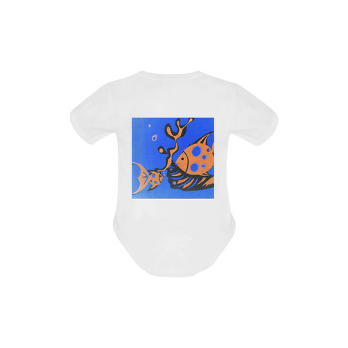 GOLDFISH Family Baby Powder Organic Short Sleeve One Piece (Model T28)