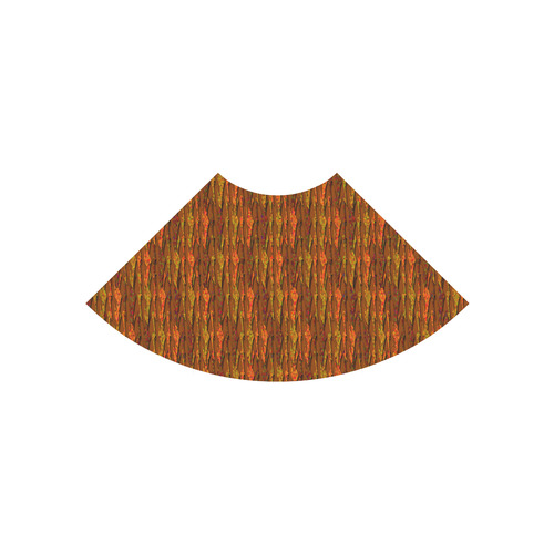 Abstract Strands of Fall Colors - Brown, Orange Atalanta Casual Sundress(Model D04)