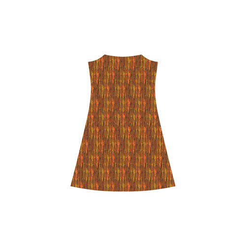 Abstract Strands of Fall Colors - Brown, Orange Alcestis Slip Dress (Model D05)