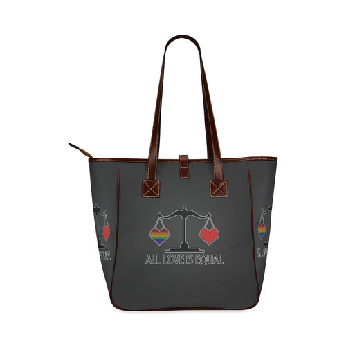 All Love is Equal with Rainbow Heart Classic Tote Bag (Model 1644)