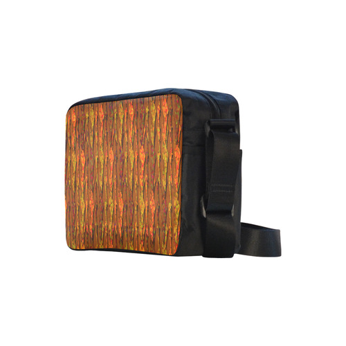 Abstract Strands of Fall Colors - Brown, Orange Classic Cross-body Nylon Bags (Model 1632)