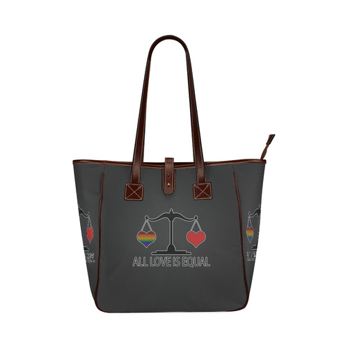 All Love is Equal with Rainbow Heart Classic Tote Bag (Model 1644)