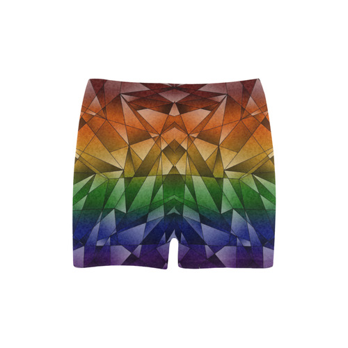 Abstract Rainbow Flag Briseis Skinny Shorts (Model L04)