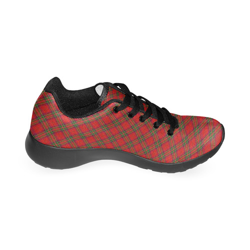 Red Tartan Plaid Pattern Women’s Running Shoes (Model 020)