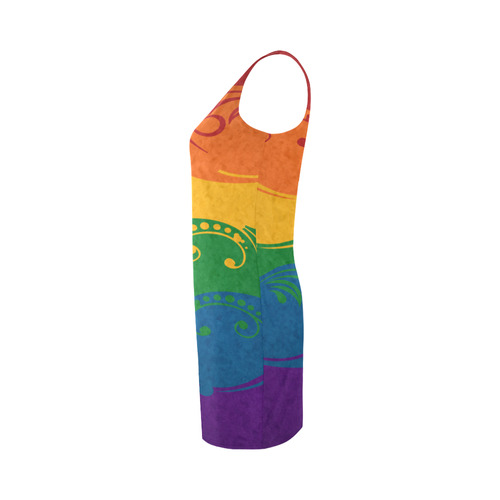 Ornamental Rainbow Flag Medea Vest Dress (Model D06)