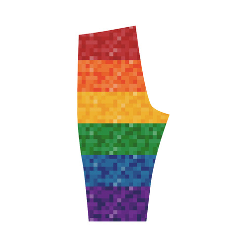 Rainbow Pixel Flag Hestia Cropped Leggings (Model L03)
