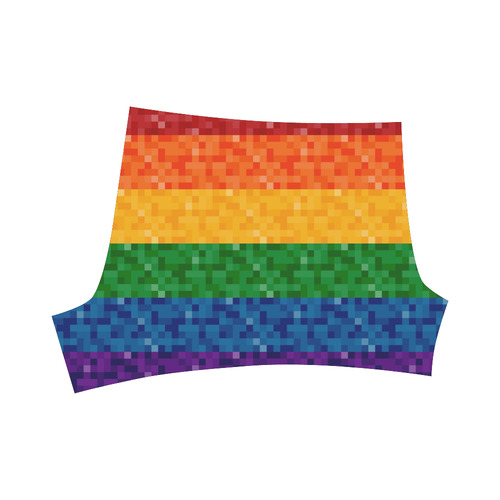 Rainbow Pixel Flag Briseis Skinny Shorts (Model L04)