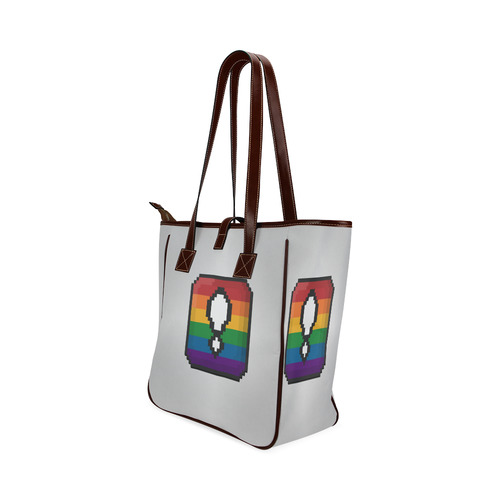 Pixel Rainbow Exclamation Point "!" Box Classic Tote Bag (Model 1644)