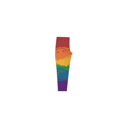 Ornamental Rainbow Flag Capri Legging (Model L02)