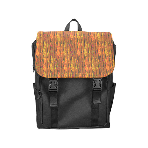 Abstract Strands of Fall Colors - Brown, Orange Casual Shoulders Backpack (Model 1623)