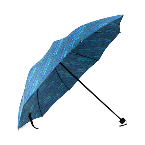 Abstract Scales of Blue Strands Foldable Umbrella (Model U01)