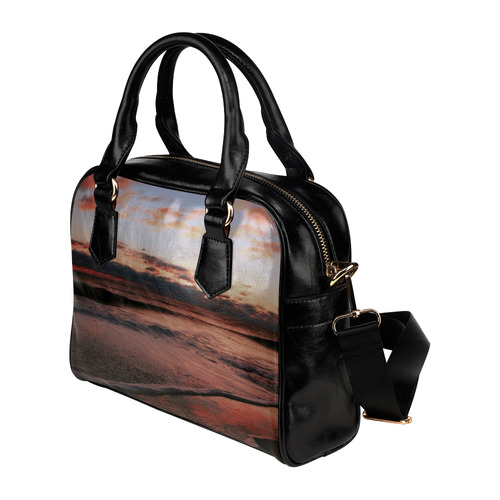 Stunning sunset on the beach 1 Shoulder Handbag (Model 1634)