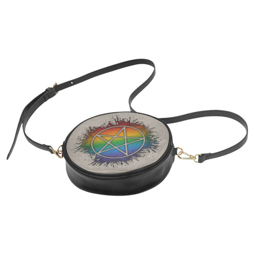 Rainbow Pentacle Round Sling Bag (Model 1647)