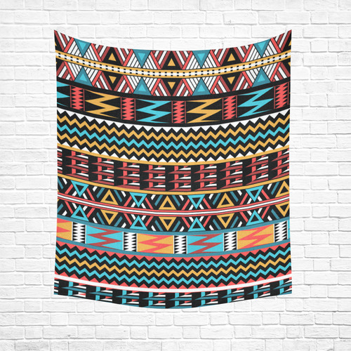 aztec pattern Cotton Linen Wall Tapestry 51"x 60"