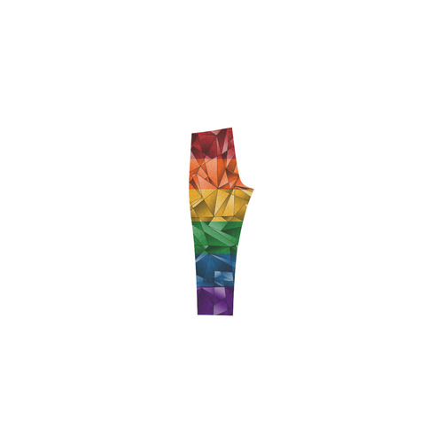 Abstract Lines Rainbow Flag Capri Legging (Model L02)