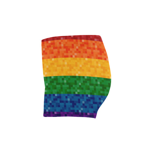Rainbow Pixel Flag Briseis Skinny Shorts (Model L04)
