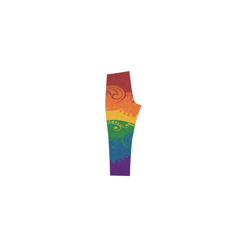 Ornamental Rainbow Flag Capri Legging (Model L02)