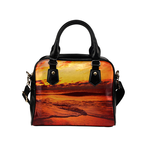 Stunning sunset on the beach 2 Shoulder Handbag (Model 1634)