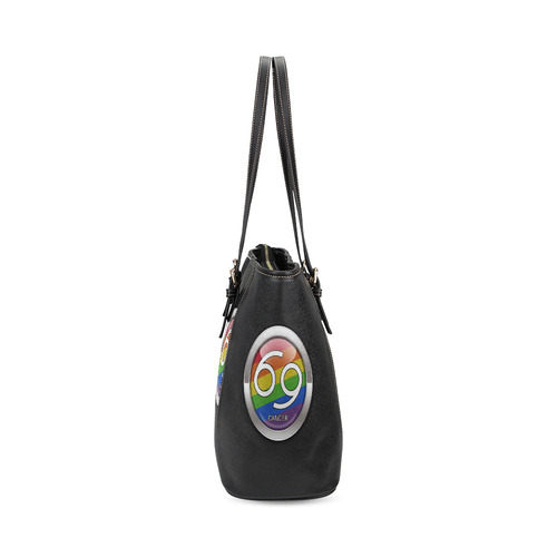 Cancer - LGBT Pride Rainbow Leather Tote Bag/Large (Model 1640)