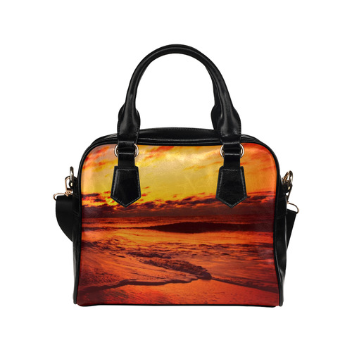 Stunning sunset on the beach 2 Shoulder Handbag (Model 1634)