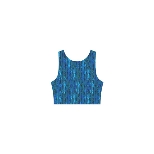 Abstract Scales of Blue Strands Atalanta Casual Sundress(Model D04)