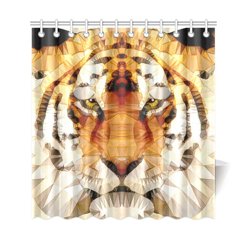 abstract tiger Shower Curtain 69"x72"
