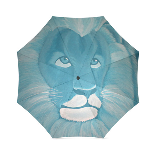 Turquoise Lion Foldable Umbrella (Model U01)