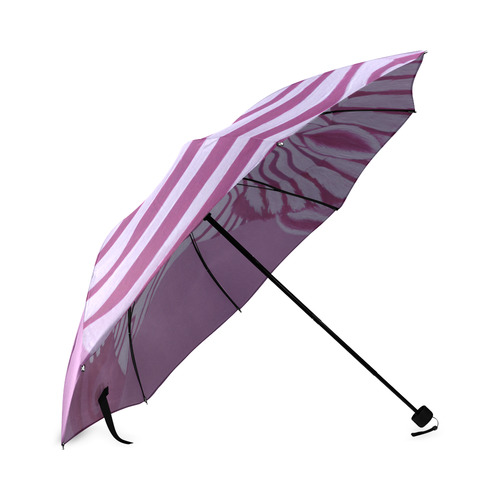 Magenta Zebra Foldable Umbrella (Model U01)