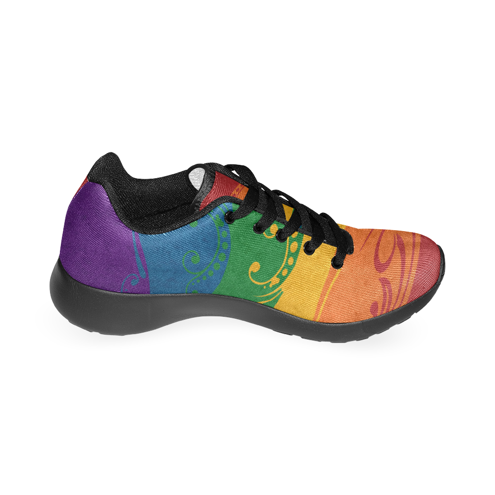 Ornamental Rainbow Flag Women’s Running Shoes (Model 020) ID D780984